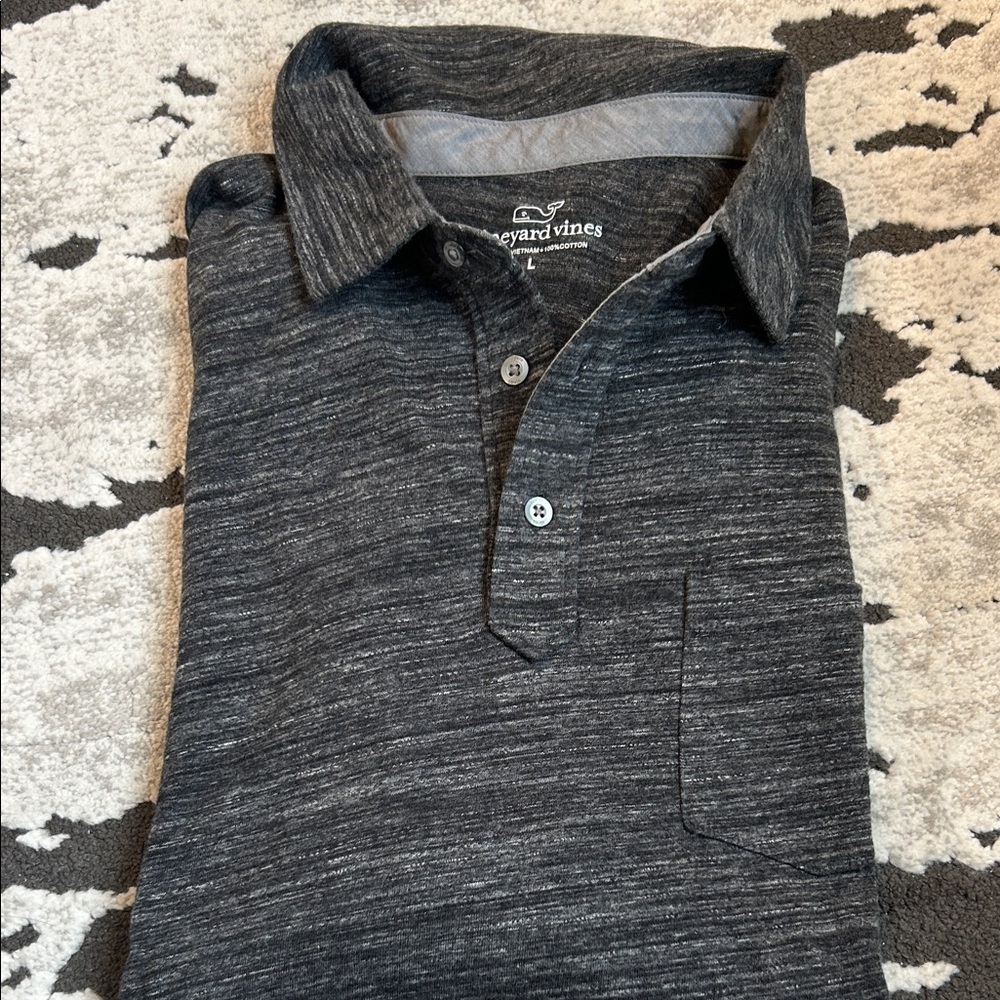 Vineyard Vines Men's Charcoal Polo Shirt